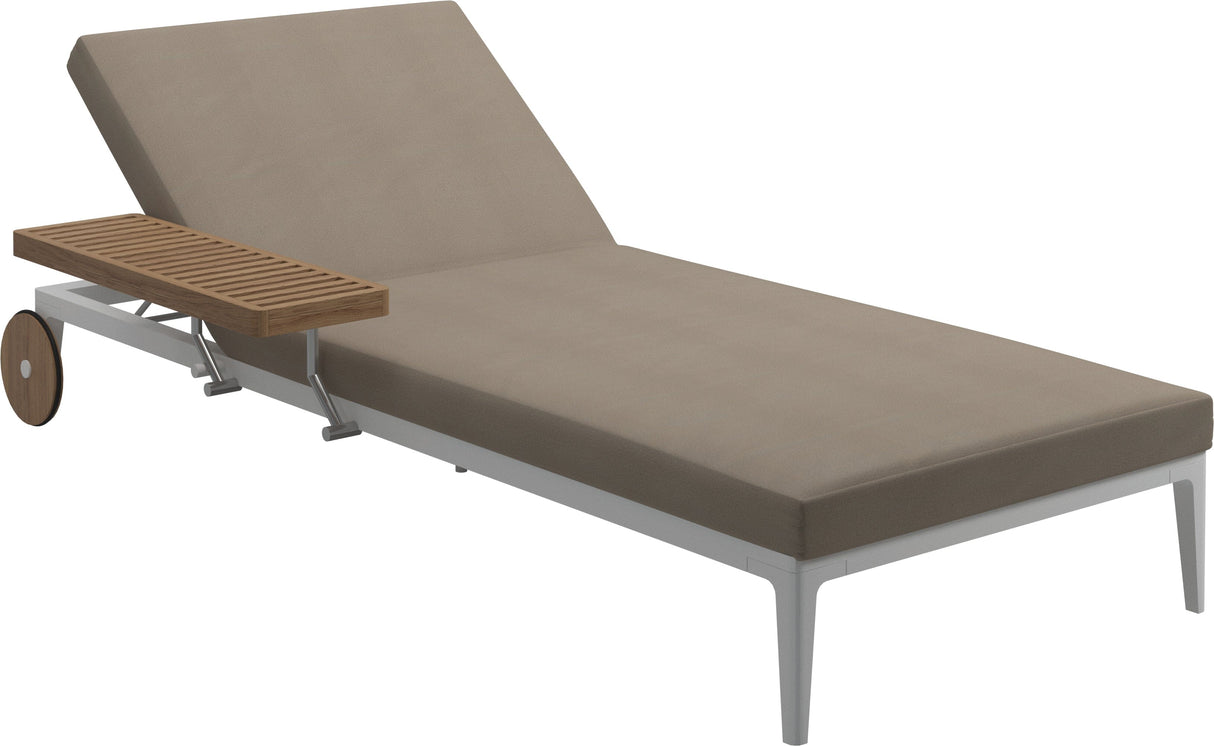 Gloster Grid Chaise longue White Grade B (WR) Blend Sand 0147