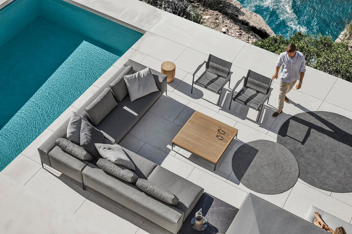 Gloster Grid Large Coffee Table - Table basse 103x103cm h:30cm - Teak Top