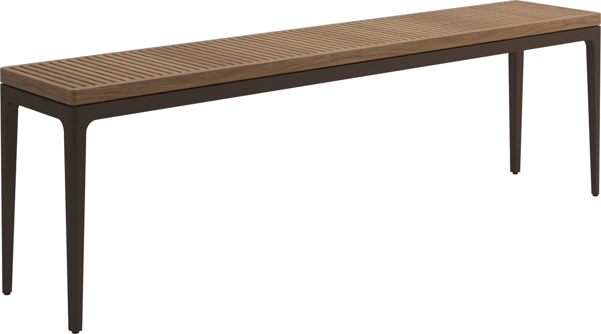 Gloster Grid Large Console Table - 206x40cm h:63cm - Teak Top Java / Teak
