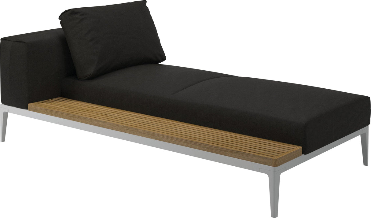 Gloster Grid Left / Right Chaise Unit - Teak Platform
