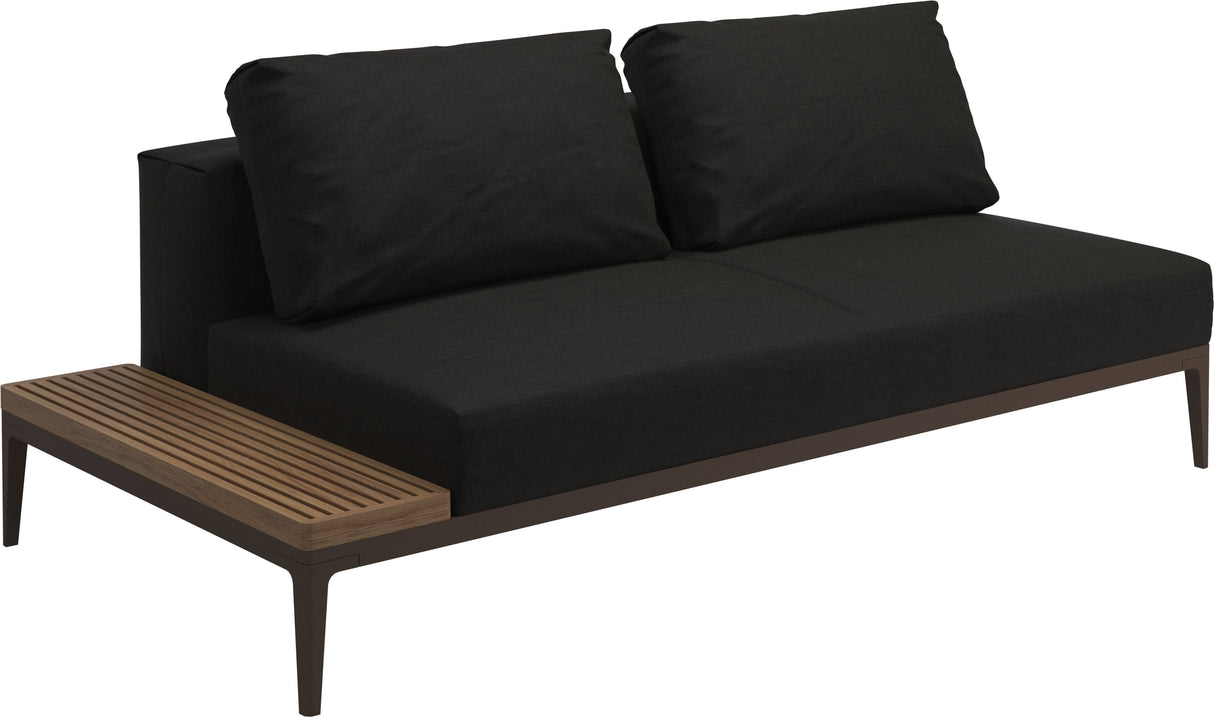 Gloster Grid Left / Right End Table Unit - Teak Platform