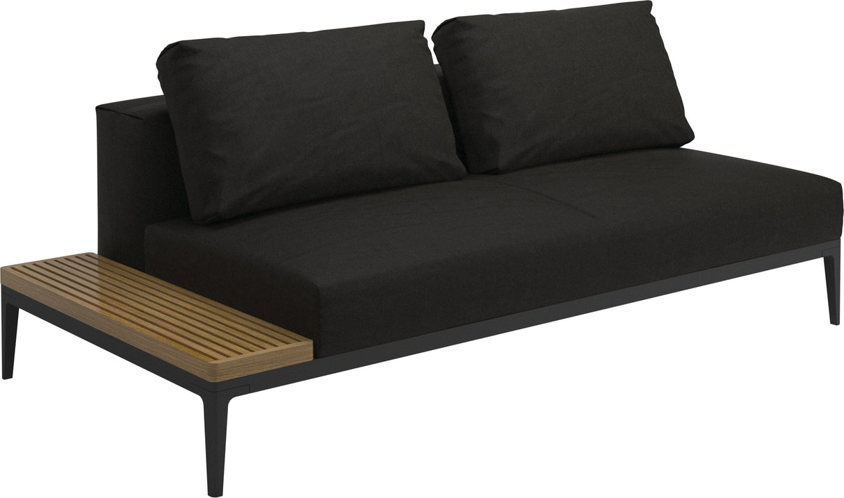 Gloster Grid Left / Right End Table Unit - Teak Platform