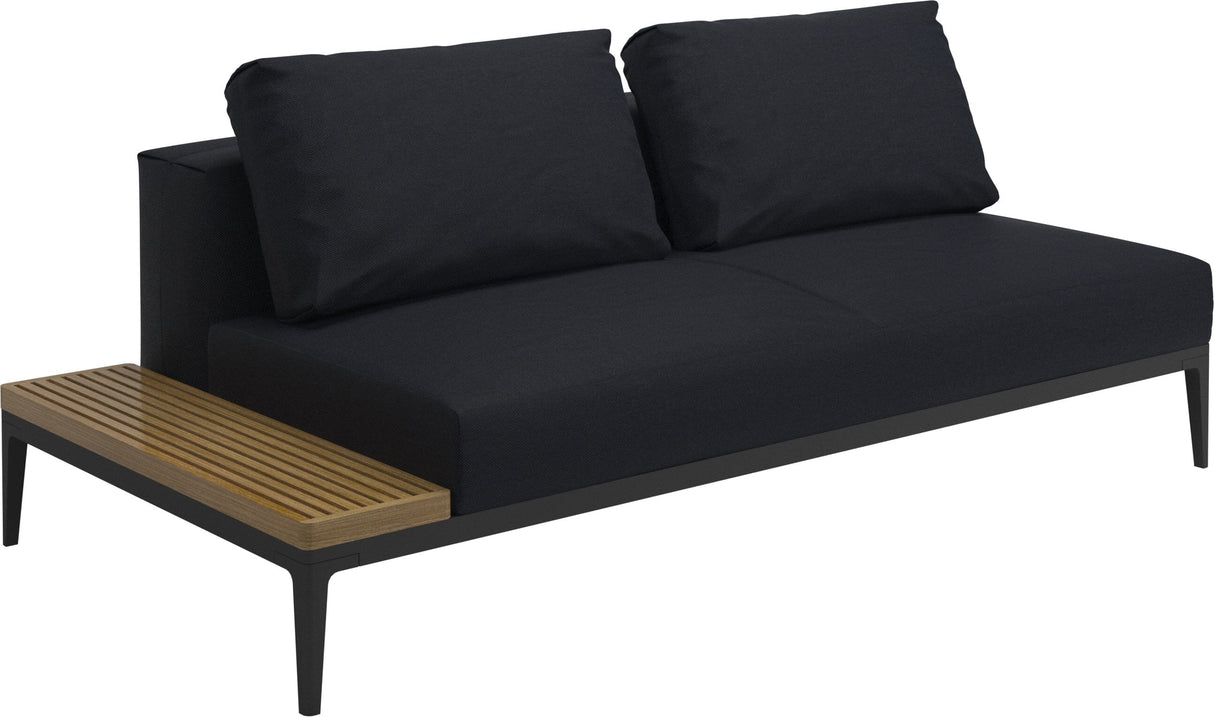 Gloster Grid Left / Right End Table Unit - Teak Platform