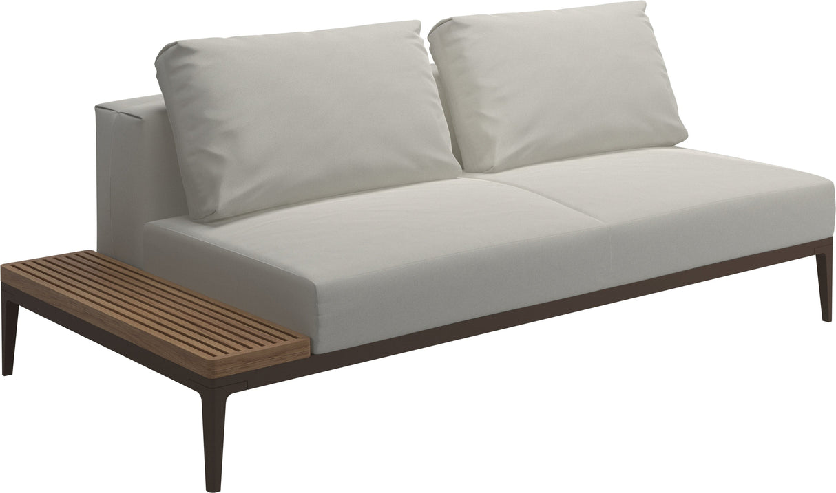 Gloster Grid Left / Right End Table Unit - Teak Platform