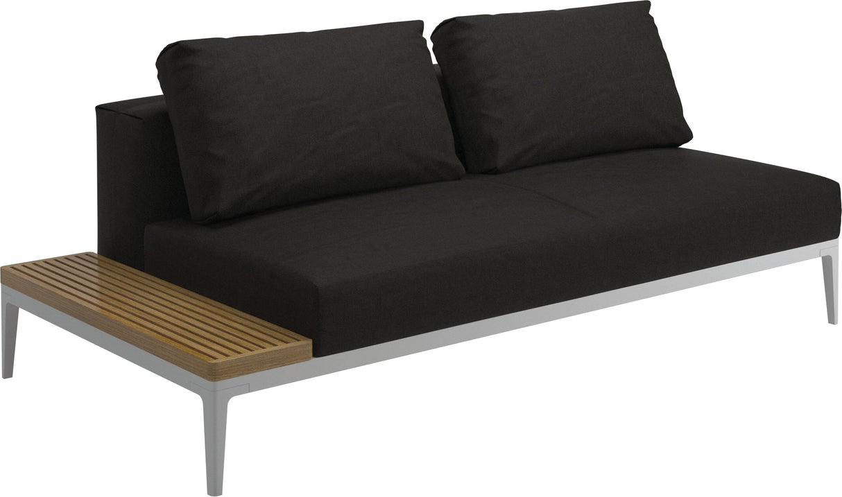 Gloster Grid Left / Right End Table Unit - Teak Platform