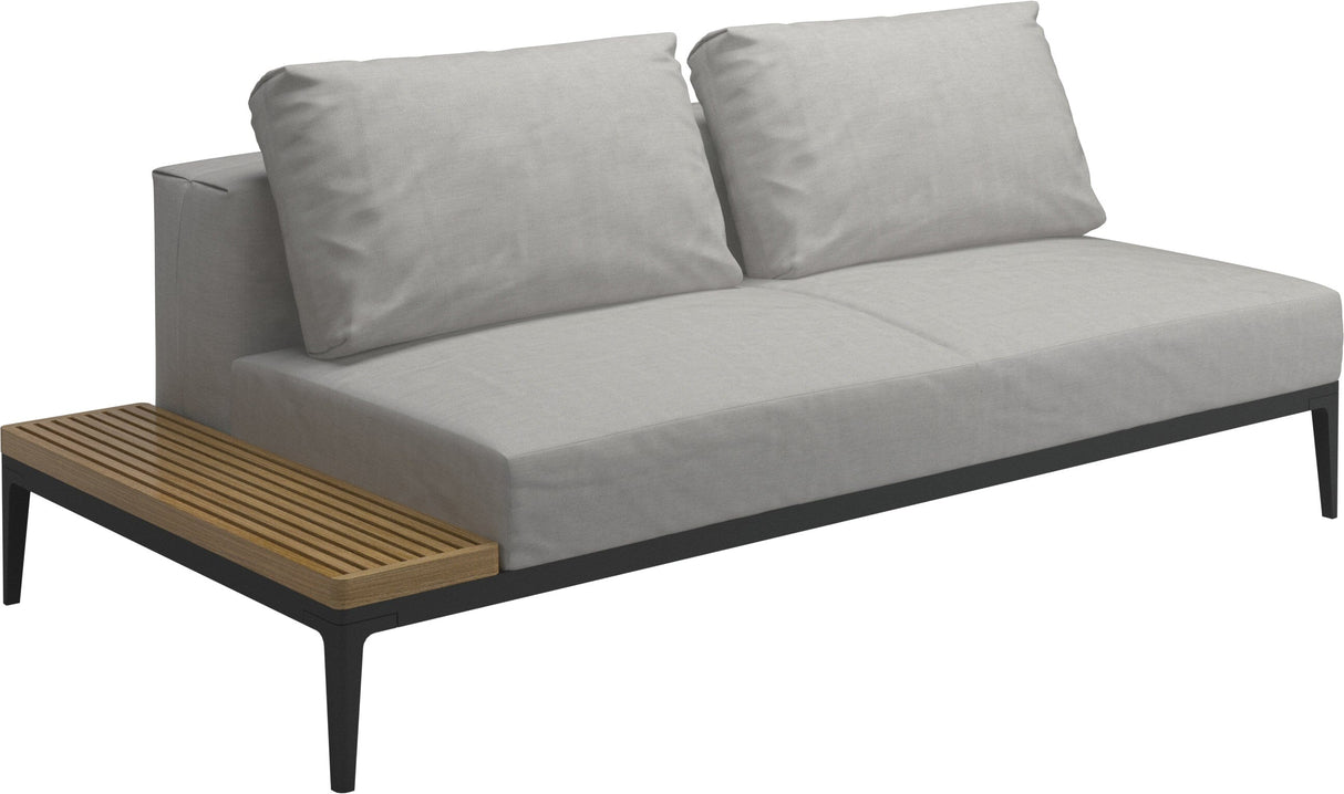 Gloster Grid Left / Right End Table Unit - Teak Platform Meteor Grade B (WR) Sailing Seagull 0090