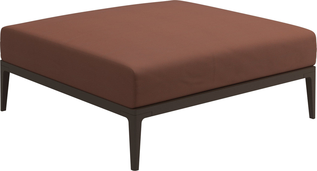 Gloster Grid Repose pieds - Tabouret Java Grade B (WR) Blend Clay 0143