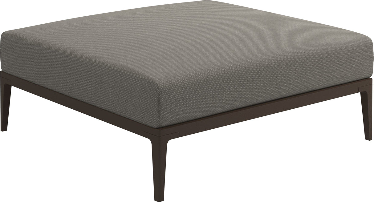 Gloster Grid Repose pieds - Tabouret Java Grade C (OP) Robben Grey 0085
