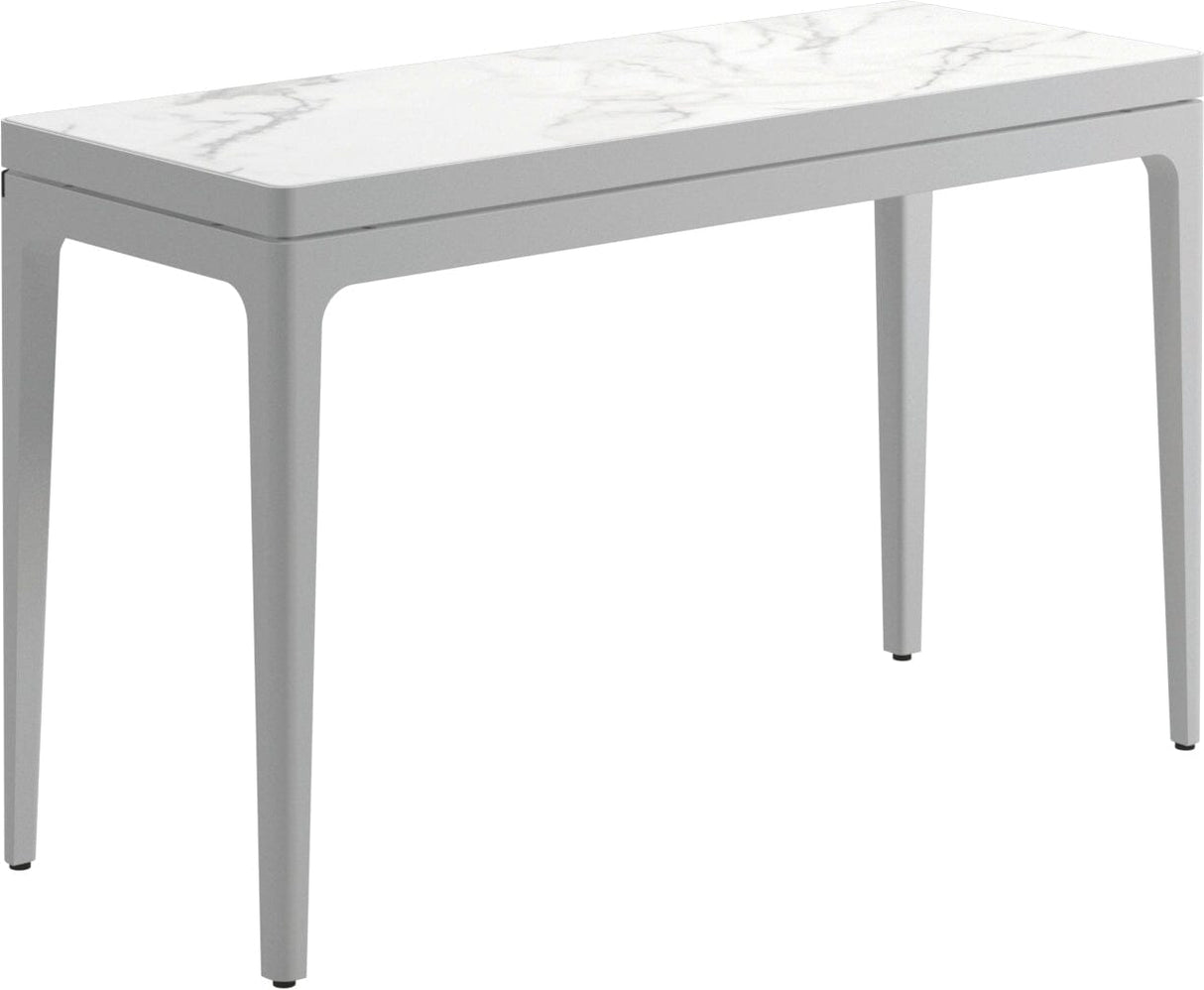 Gloster Grid Small Console Table - 103x40cm h:63cm - Ceramic Top White / Bianco Ceramic Top