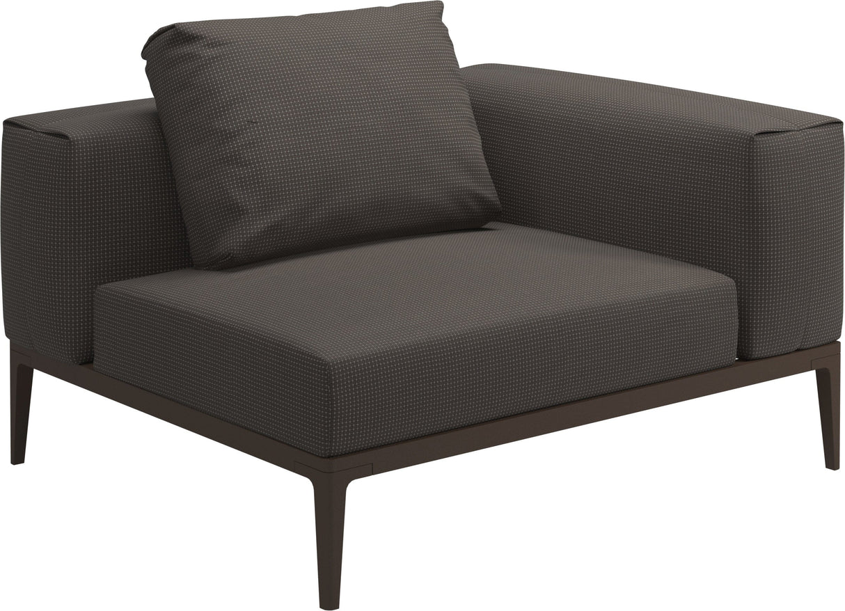 Gloster Grid Small Corner Unit Java Grade C (OP) Robben Charcoal 0083