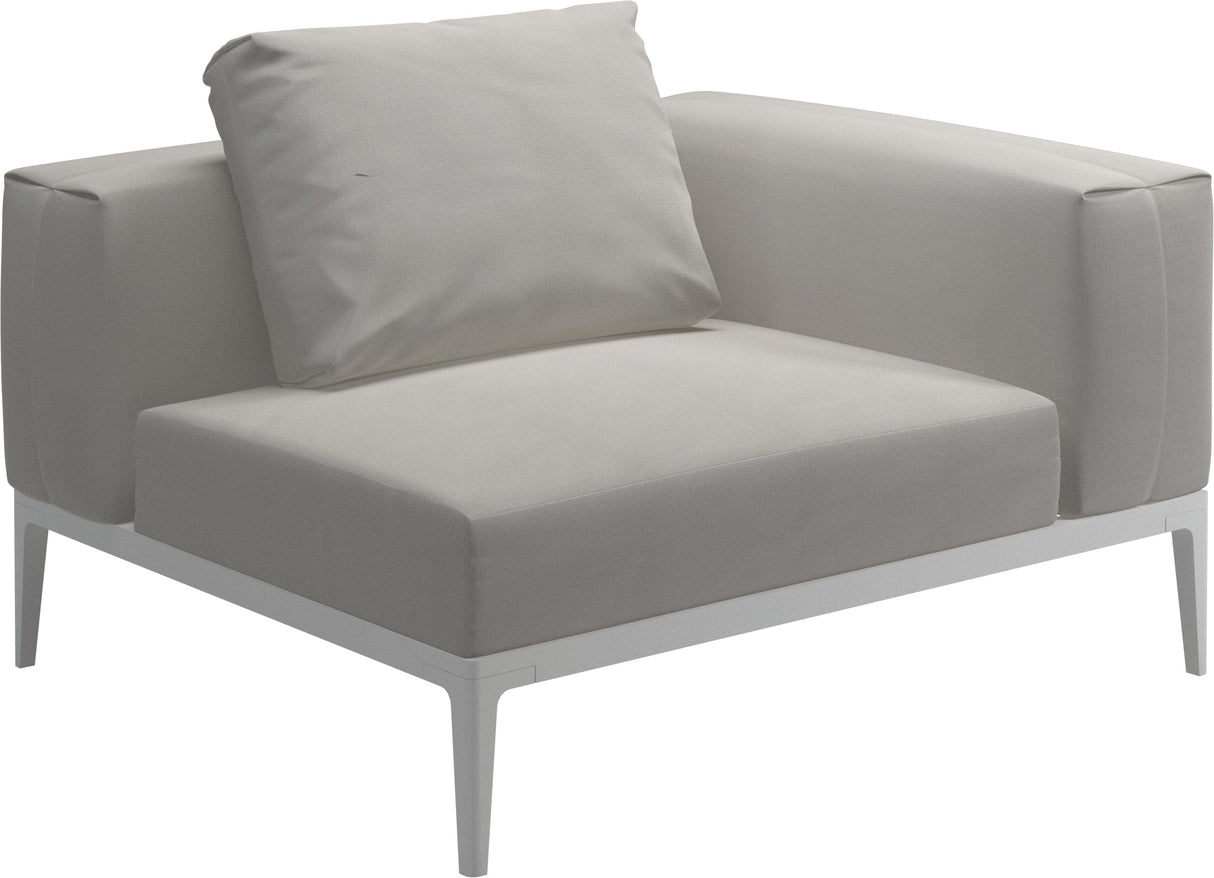 Gloster Grid Small Corner Unit White Grade B (WR) Blend Linen 0146