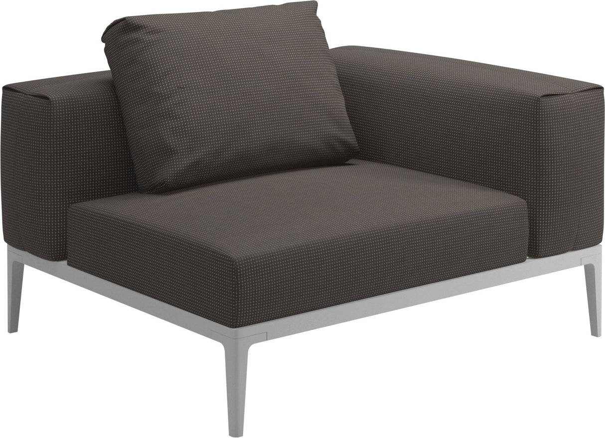 Gloster Grid Small Corner Unit White Grade C (OP) Robben Charcoal 0083