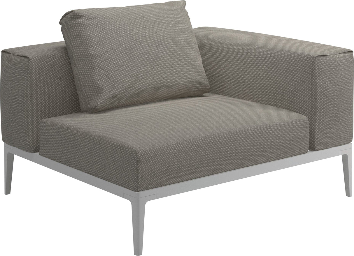 Gloster Grid Small Corner Unit White Grade C (OP) Robben Grey 0085