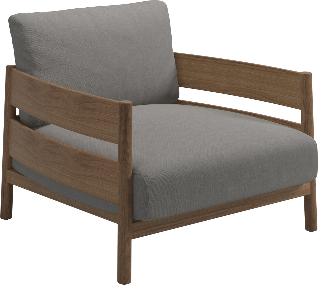 Gloster Haven Fauteuil bas Lounge Teck Grade B (OP) Fife Canvas Grey 0032