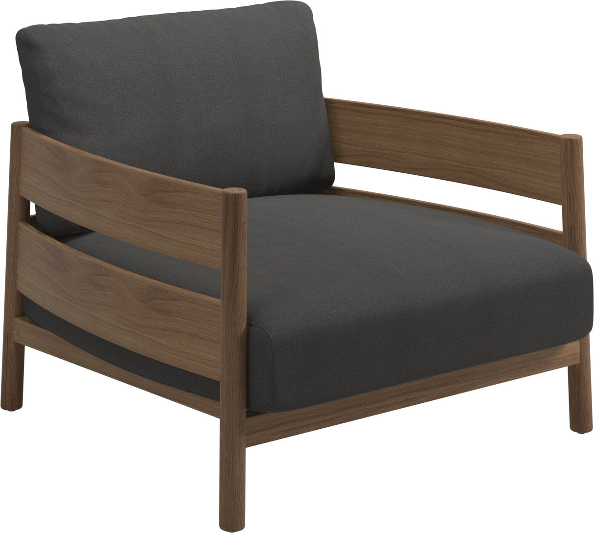 Gloster Haven Fauteuil bas Lounge Teck Grade B (WR) Blend Coal 0144