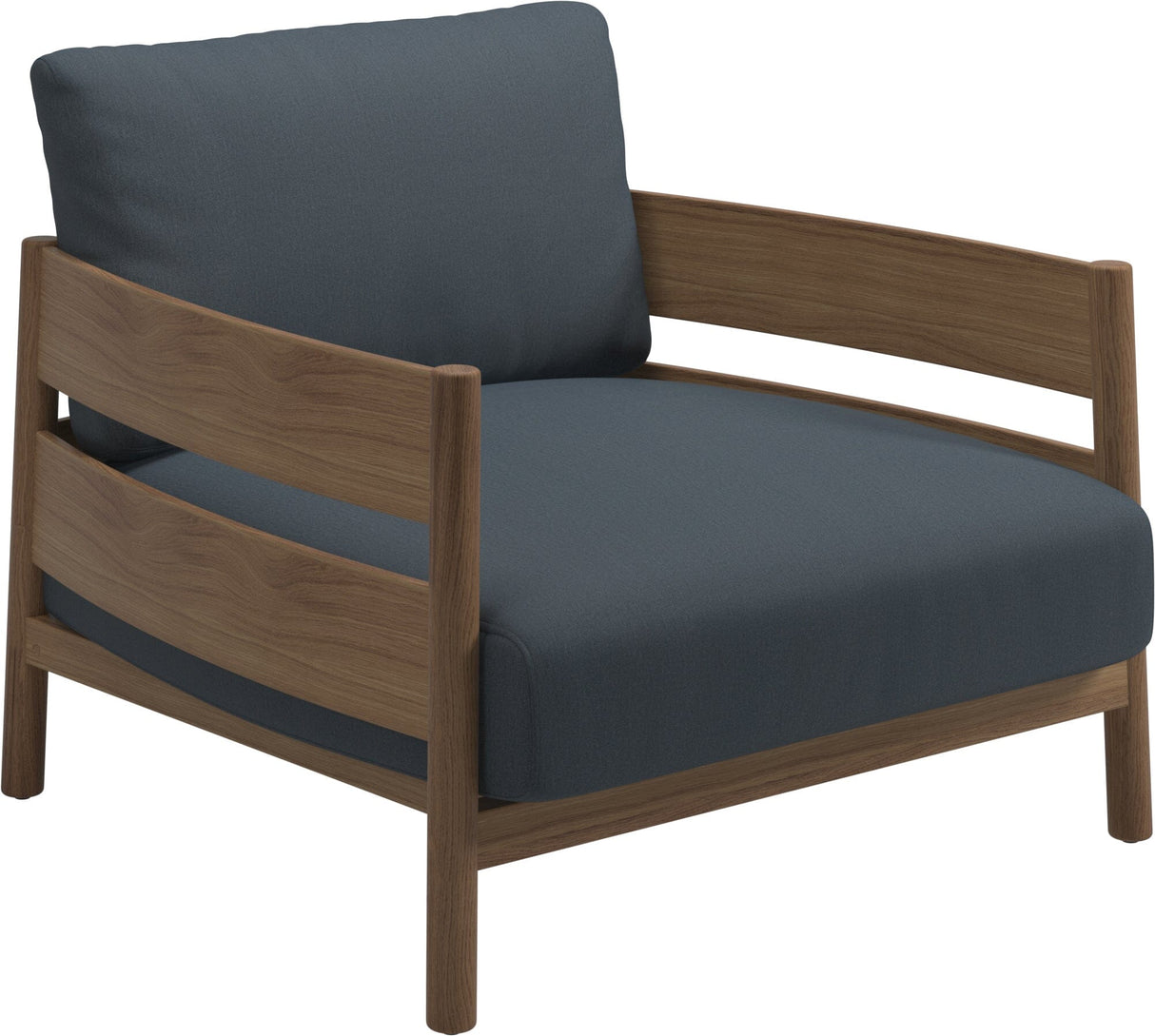 Gloster Haven Fauteuil bas Lounge Teck Grade D (ST) Tuck Denim 0157