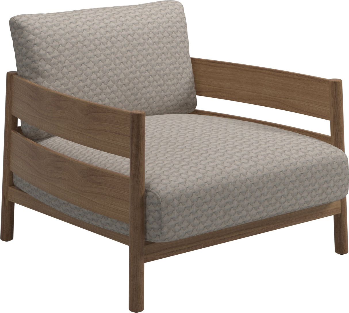 Gloster Haven Fauteuil bas Lounge Teck Grade D (ST) Wave Buff 0125