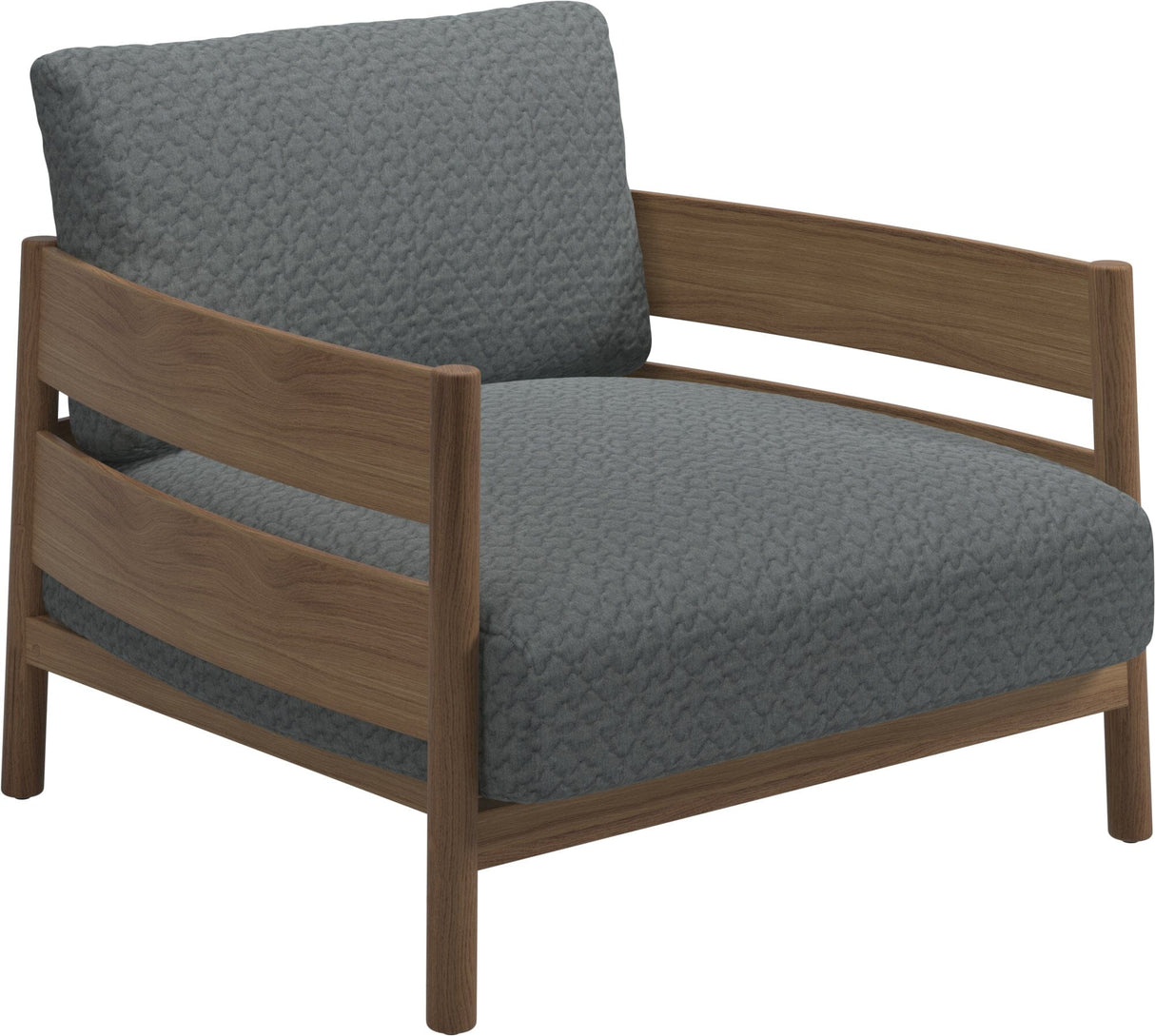 Gloster Haven Fauteuil bas Lounge Teck Grade D (ST) Wave Gravel 0159