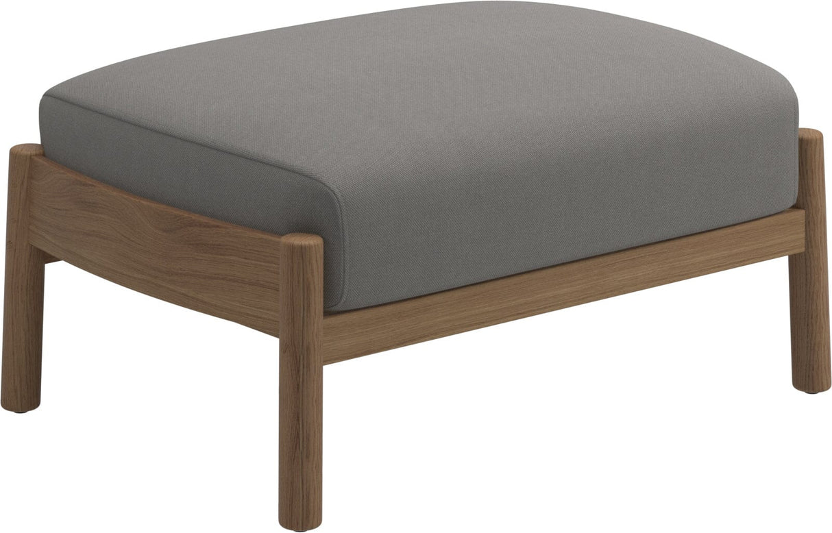 Gloster Haven Repose-pieds Ottoman Teck Grade B (OP) Fife Canvas Grey 0032