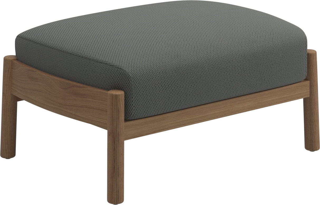 Gloster Haven Repose-pieds Ottoman Teck Grade C (OP) Lopi Charcoal 0132