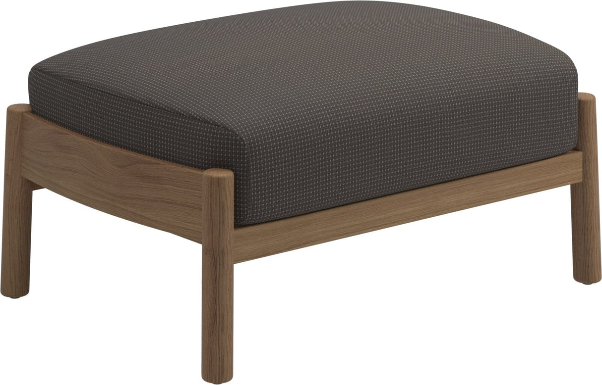 Gloster Haven Repose-pieds Ottoman Teck Grade C (OP) Robben Charcoal 0083