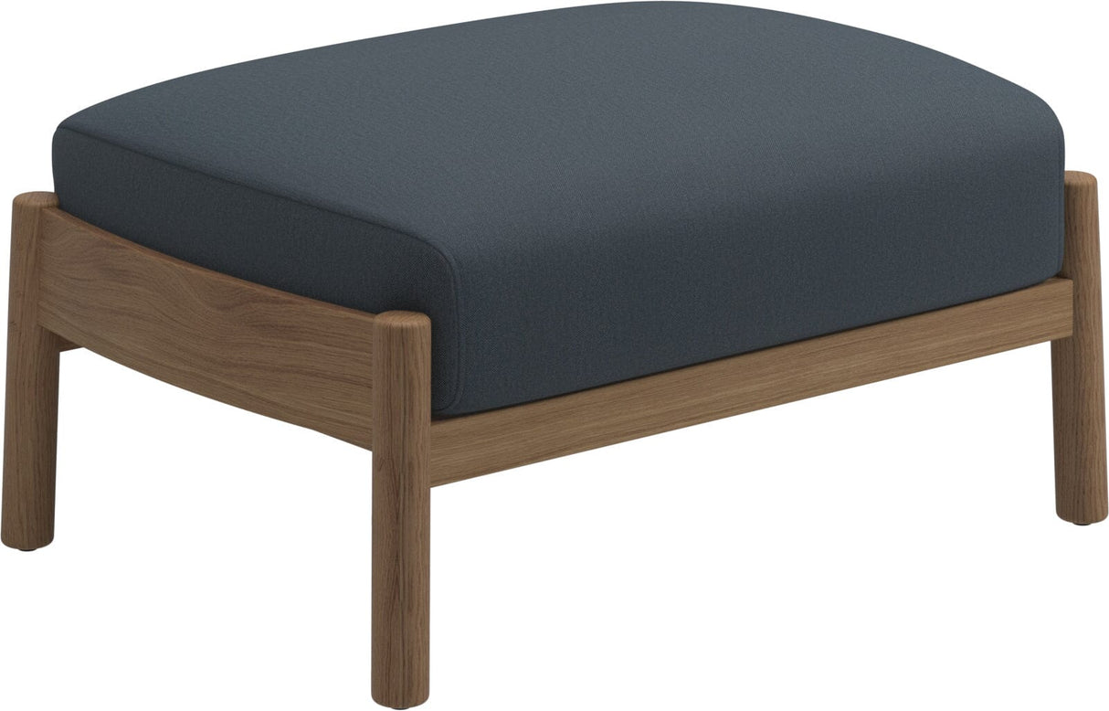 Gloster Haven Repose-pieds Ottoman Teck Grade D (ST) Tuck Denim 0157