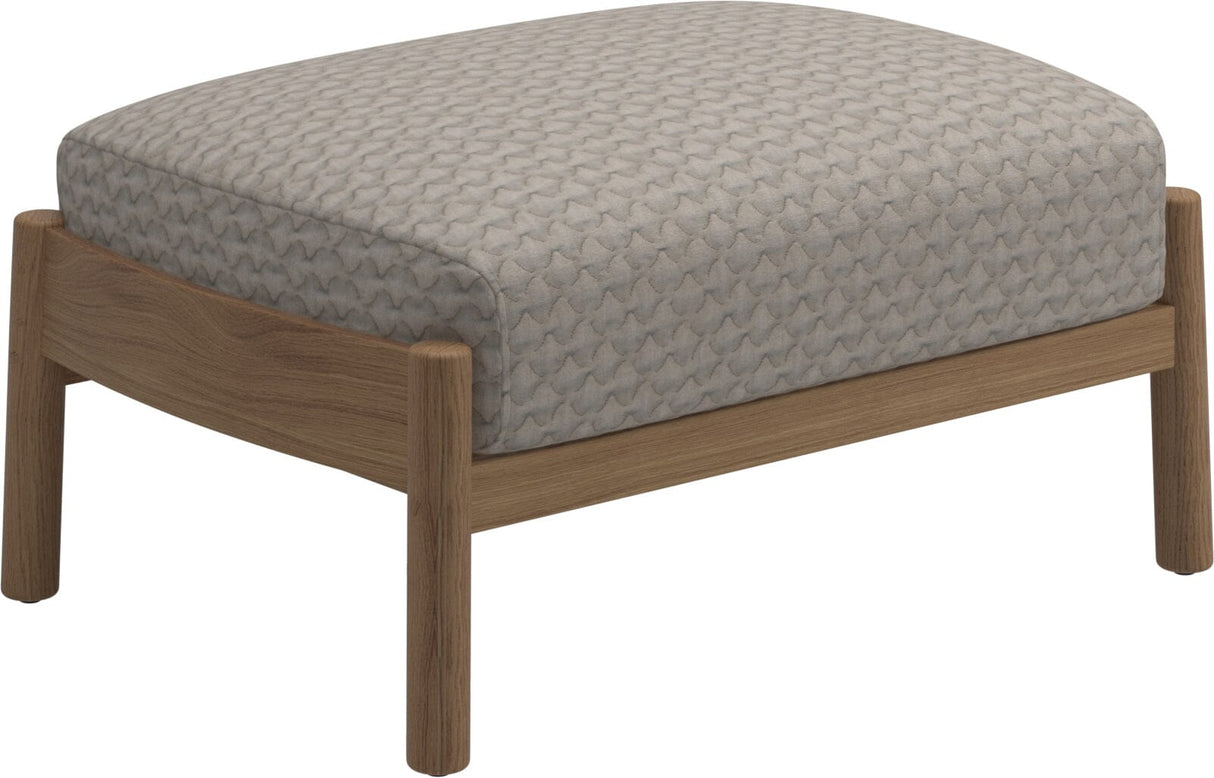 Gloster Haven Repose-pieds Ottoman Teck Grade D (ST) Wave Buff 0125