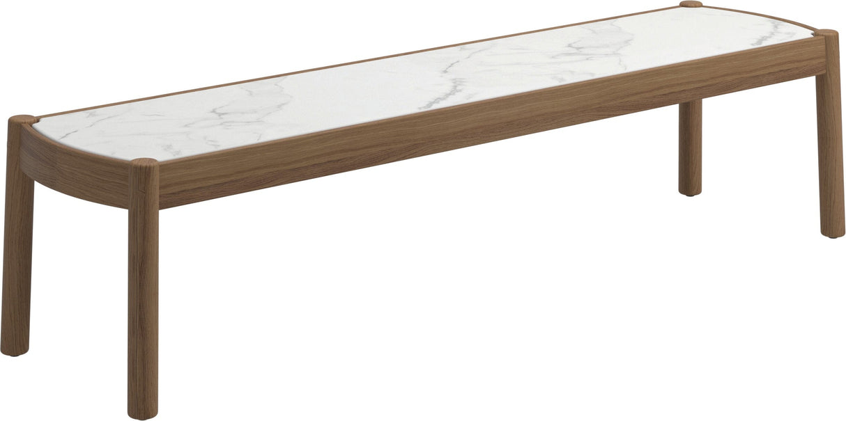 Gloster Haven Table basse 159x42cm Céramique Bianco