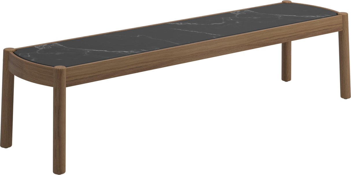 Gloster Haven Table basse 159x42cm Céramique Nero