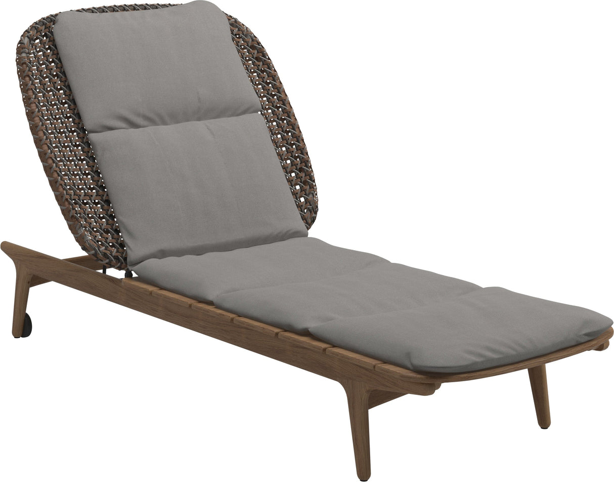 Gloster Kay Chaise longue Brindle Grade B (OP) Fife Canvas Grey 0032