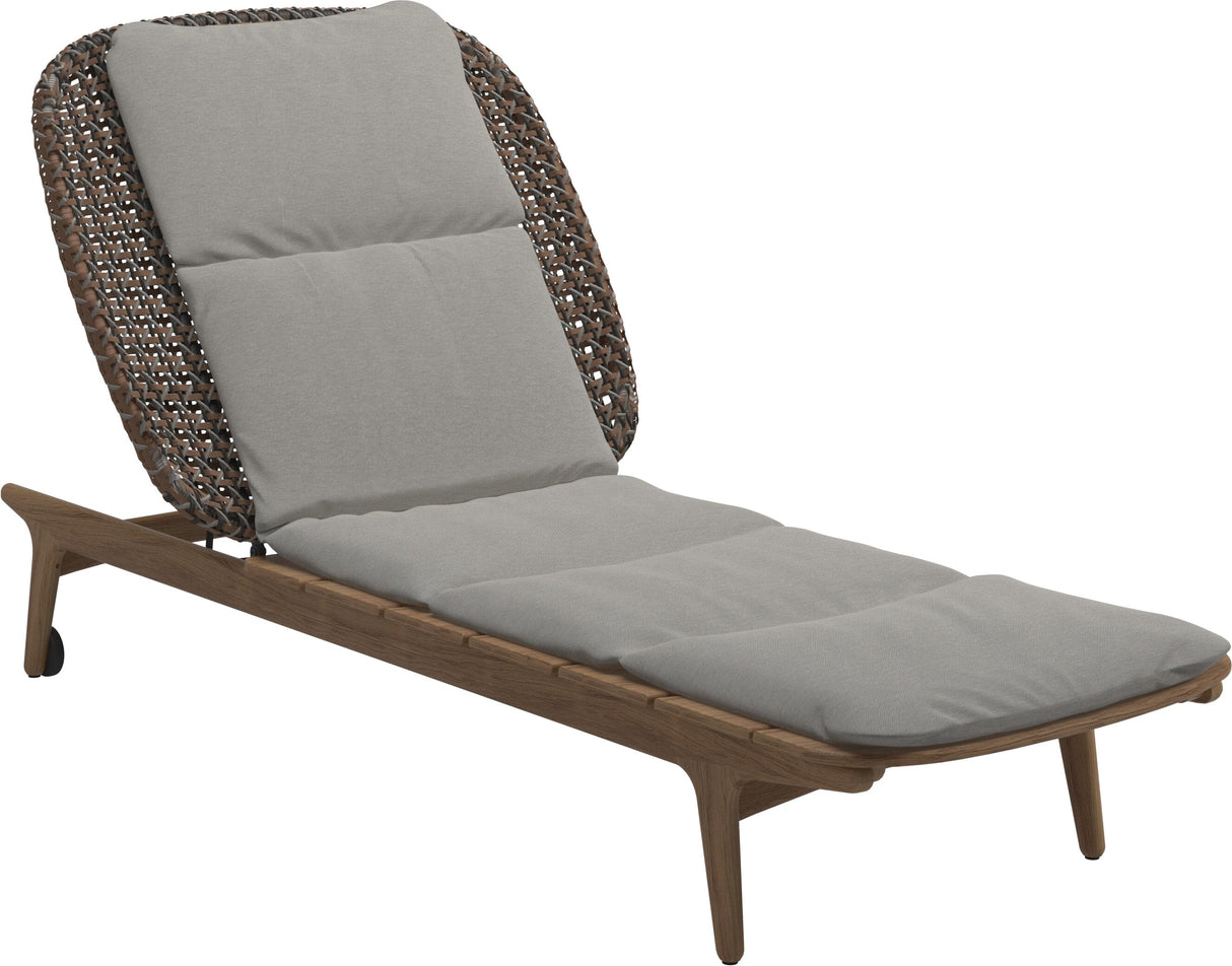 Gloster Kay Chaise longue Brindle Grade D (ST) Tuck Malt 0122