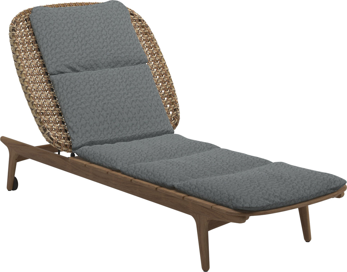 Gloster Kay Chaise longue Harvest Grade D (ST) Wave Gravel 0159