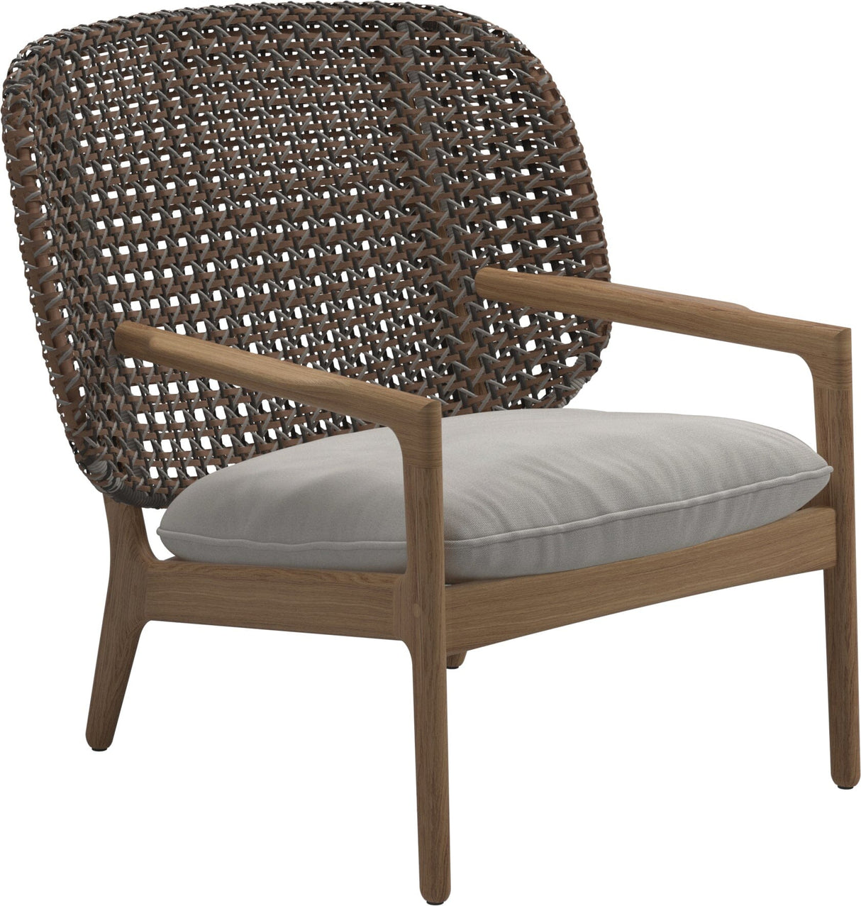 Gloster Kay Fauteuil club - Lounge Chair Bas dossier Brindle Grade B (WR) Blend Linen 0146