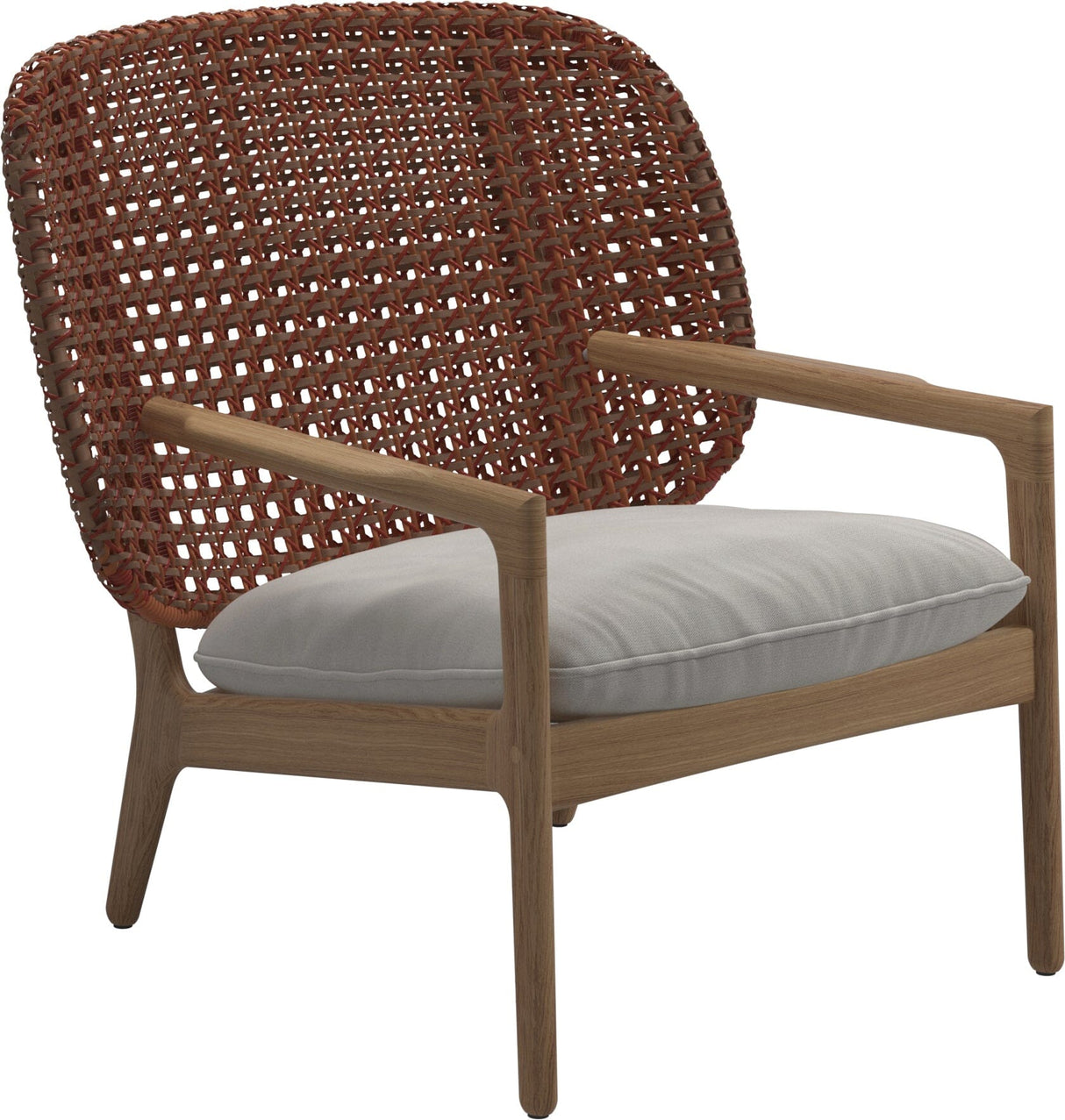 Gloster Kay Fauteuil club - Lounge Chair Bas dossier Copper Grade B (WR) Blend Linen 0146