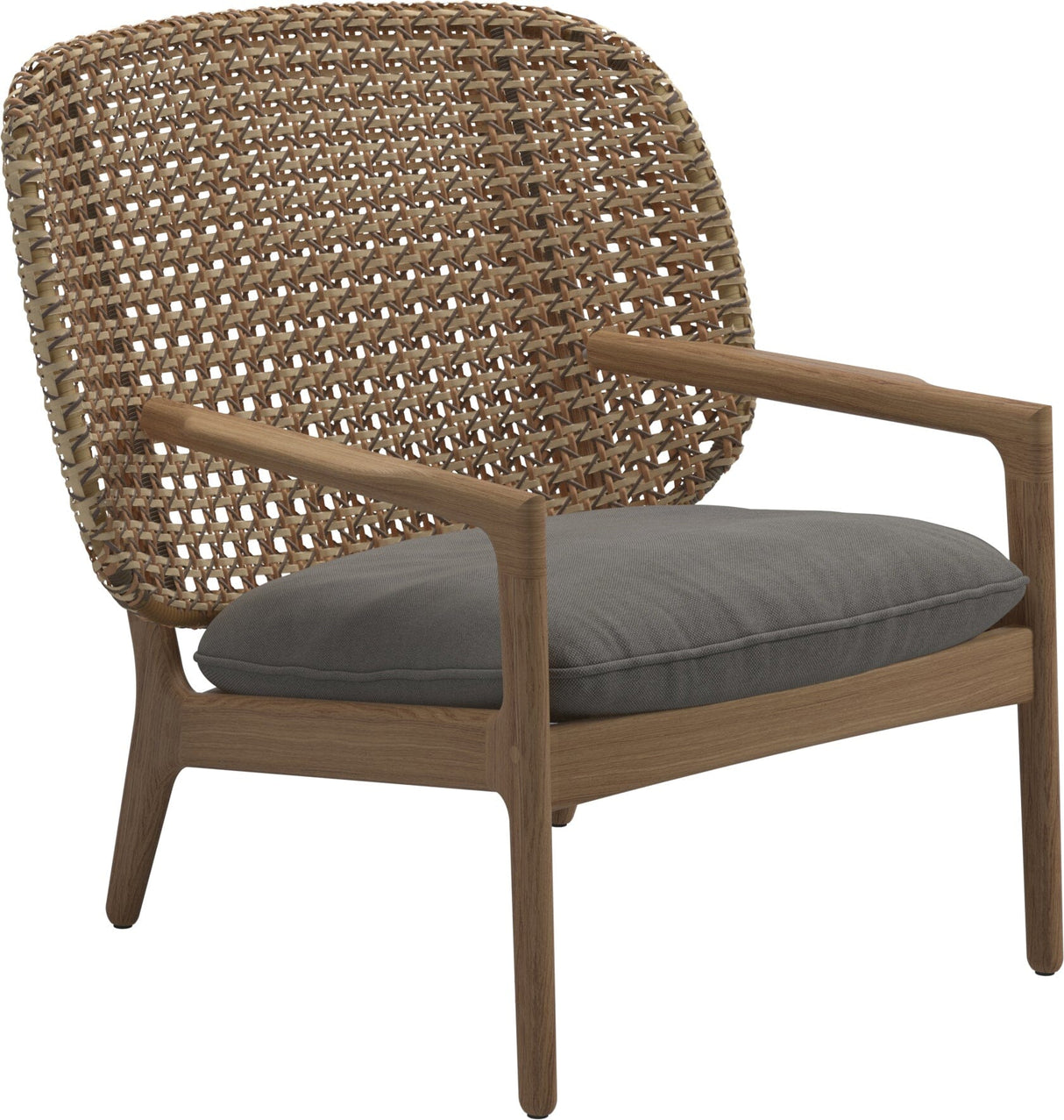 Gloster Kay Fauteuil club - Lounge Chair Bas dossier Harvest Grade B (OP) Fife Rainy Grey 0044