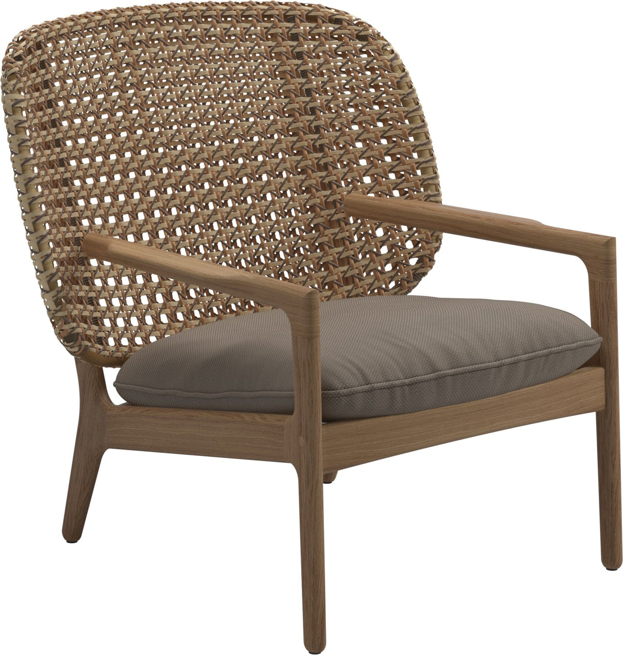 Gloster Kay Fauteuil club - Lounge Chair Bas dossier Harvest Grade D (ST) Ravel Dune 0118