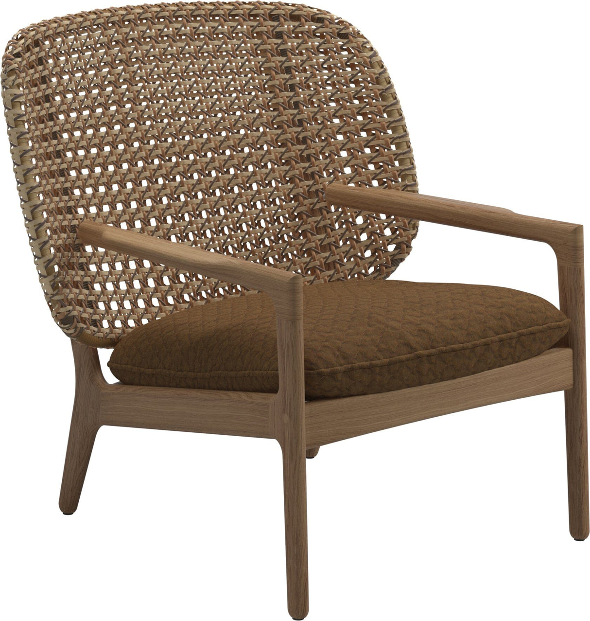 Gloster Kay Fauteuil club - Lounge Chair Bas dossier Harvest Grade D (ST) Wave Russet 0127