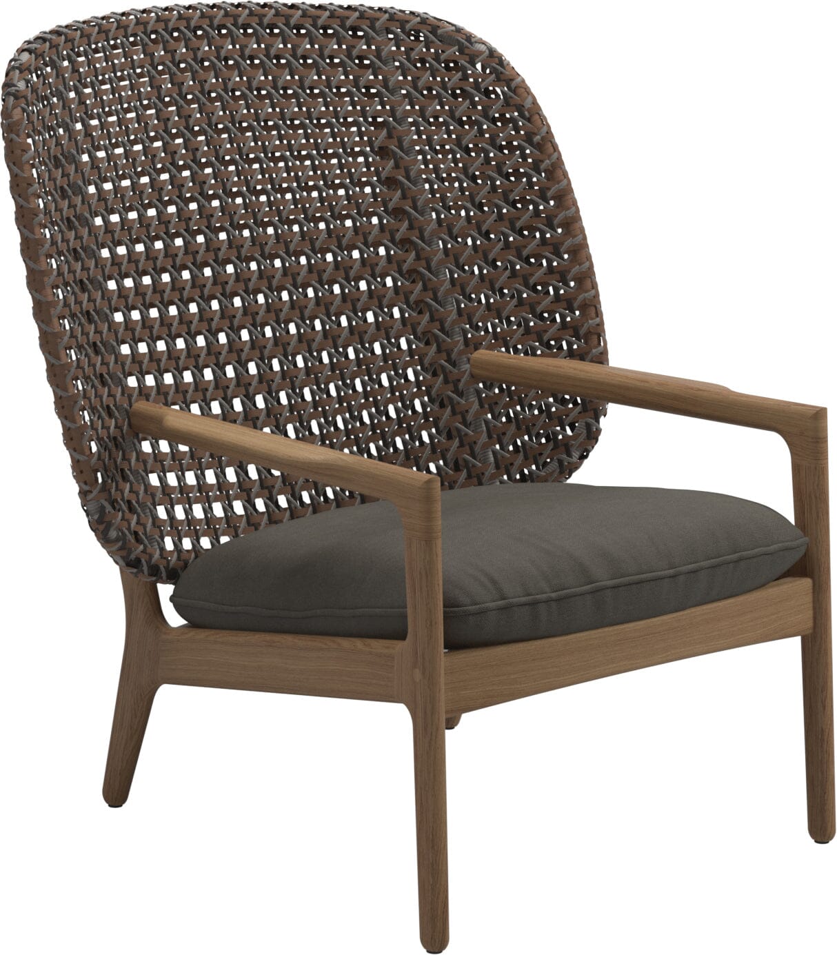 Gloster Kay Fauteuil club - Lounge Chair Haut dossier Brindle Grade B (OP) Fife Platinum 0042