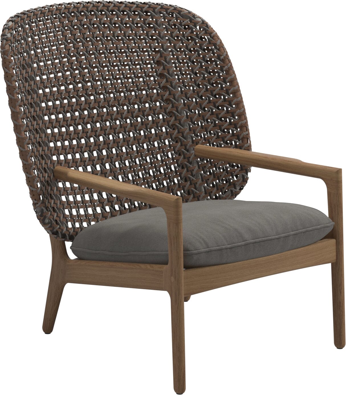 Gloster Kay Fauteuil club - Lounge Chair Haut dossier Brindle Grade B (OP) Fife Rainy Grey 0044