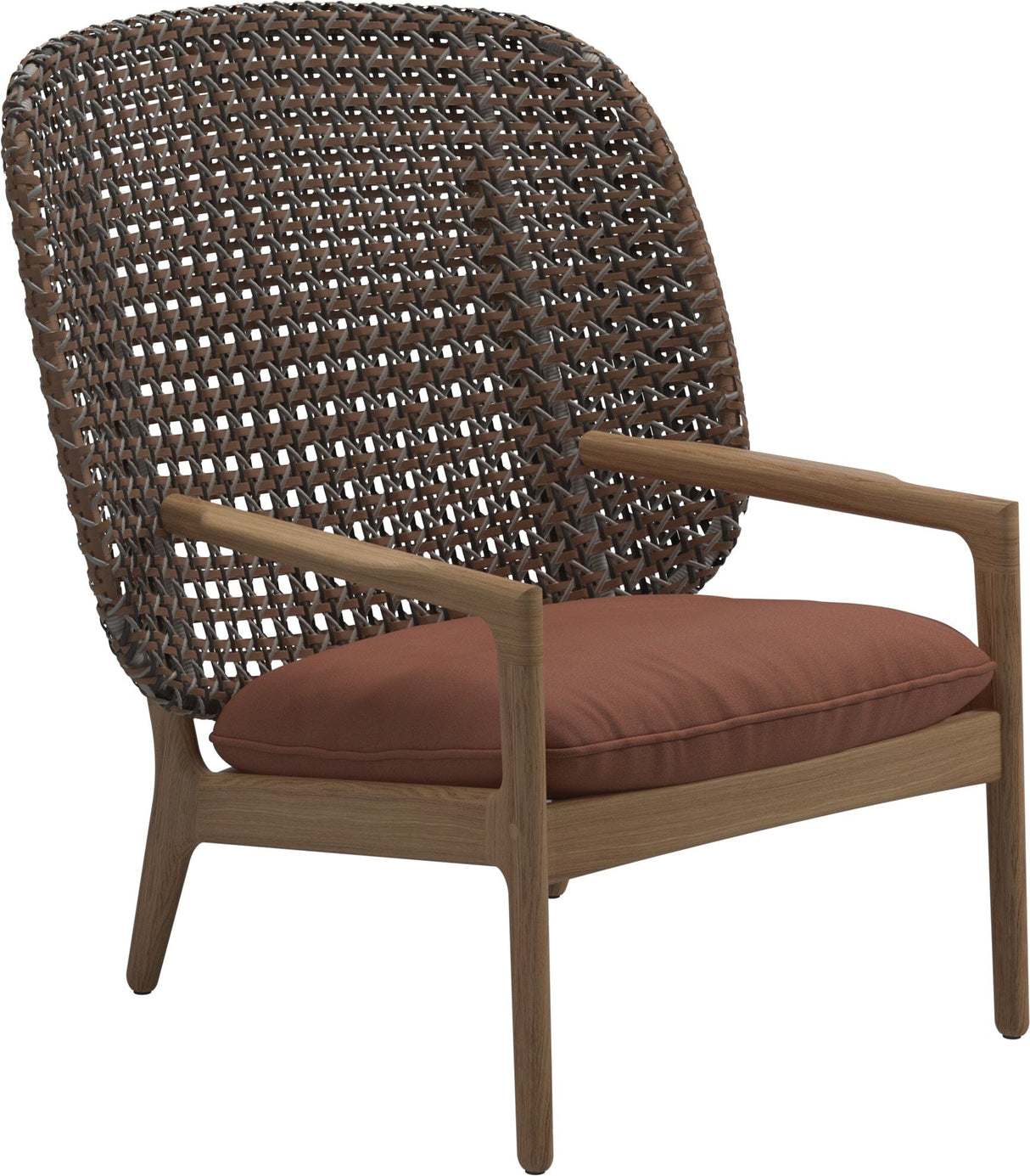 Gloster Kay Fauteuil club - Lounge Chair Haut dossier Brindle Grade B (WR) Blend Clay 0143