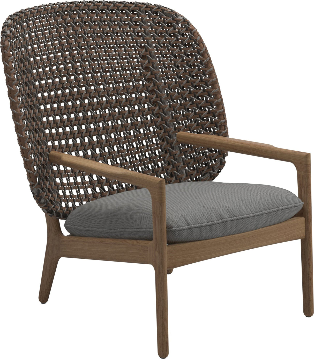 Gloster Kay Fauteuil club - Lounge Chair Haut dossier Brindle Grade D (ST) Dot Putty 0156