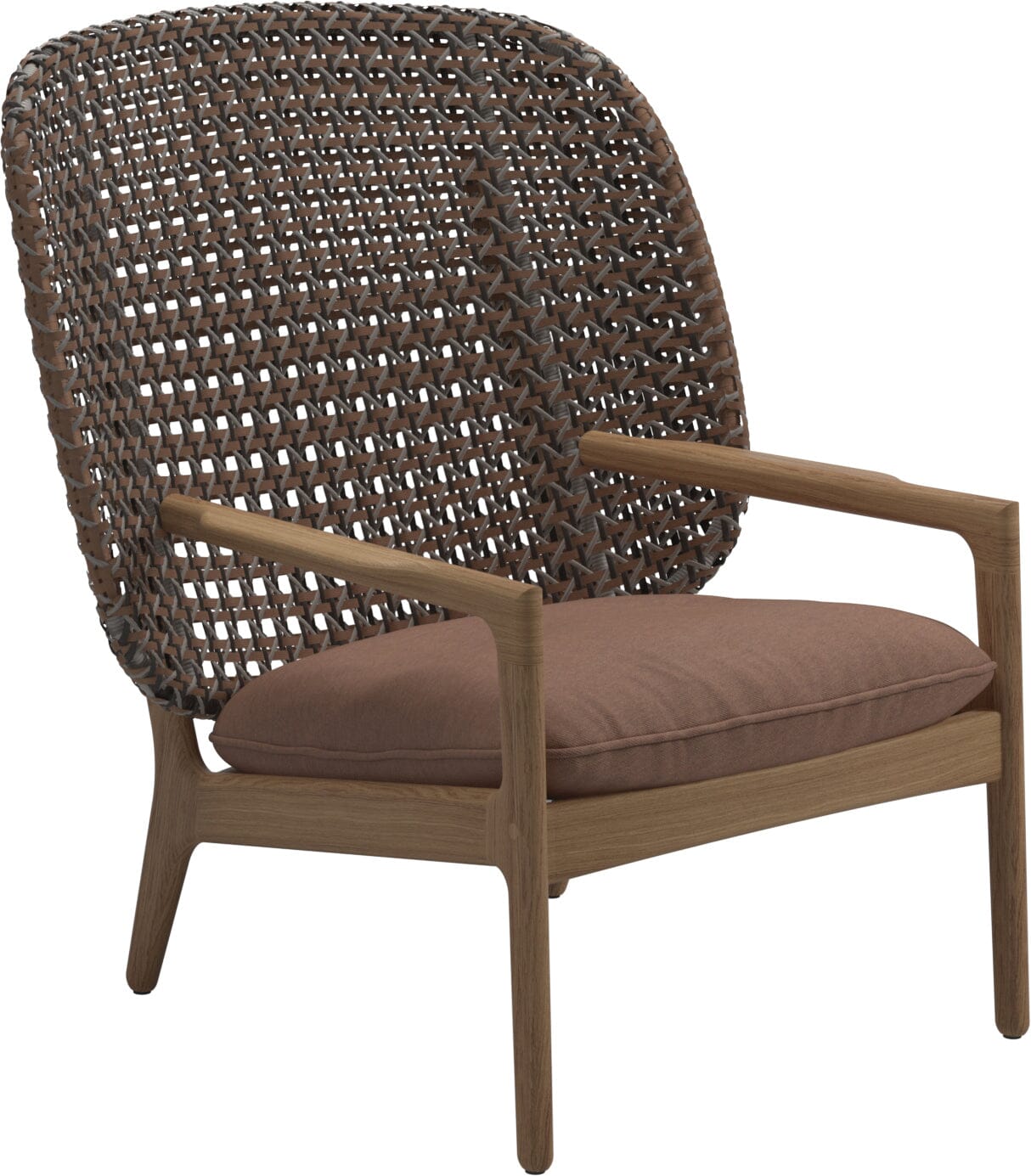 Gloster Kay Fauteuil club - Lounge Chair Haut dossier Brindle Grade D (ST) Tuck Cider 0121