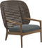 Gloster Kay Fauteuil club - Lounge Chair Haut dossier Brindle Grade D (ST) Wave Gravel 0159 