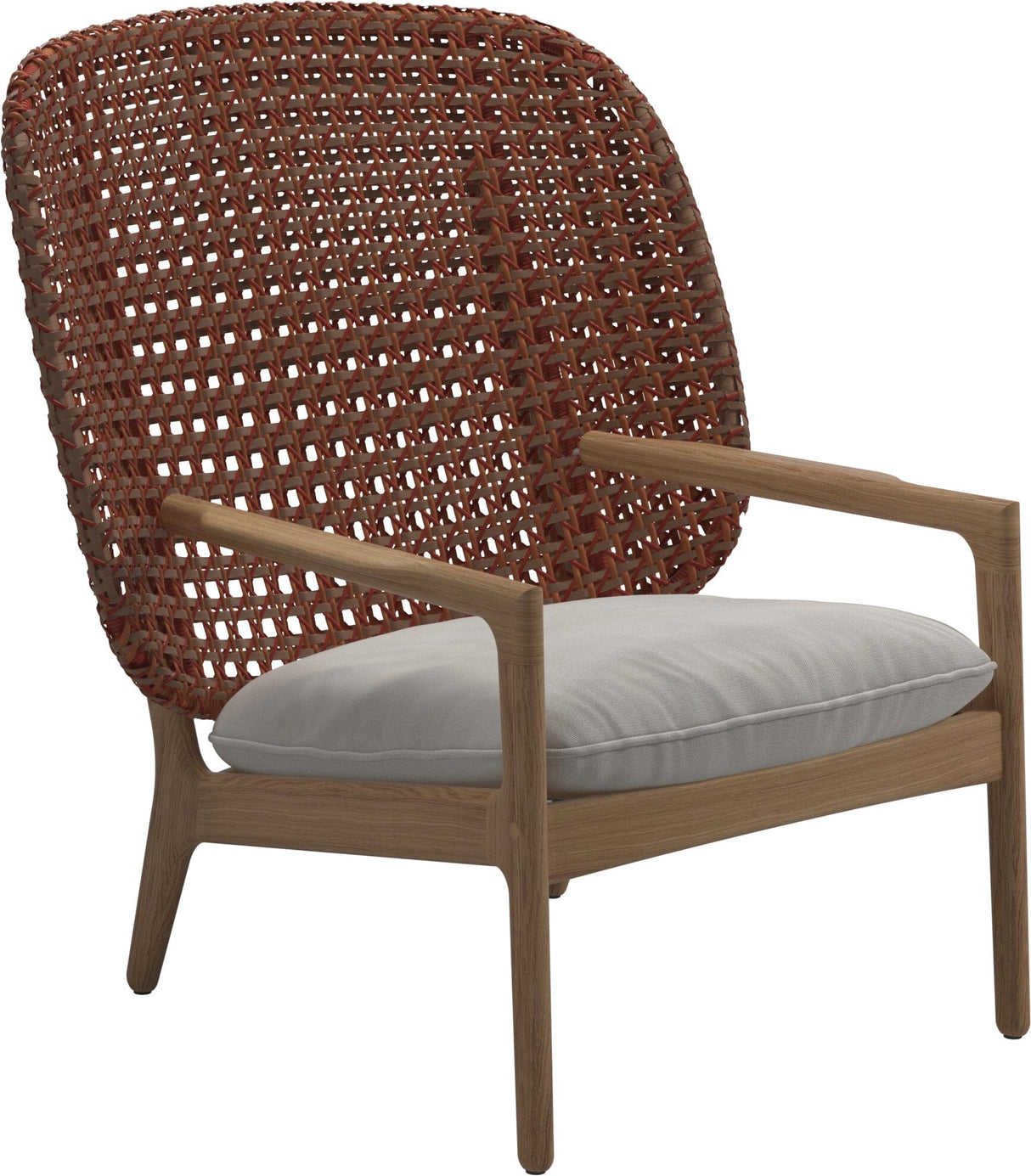 Gloster Kay Fauteuil club - Lounge Chair Haut dossier Copper Grade B (WR) Blend Linen 0146