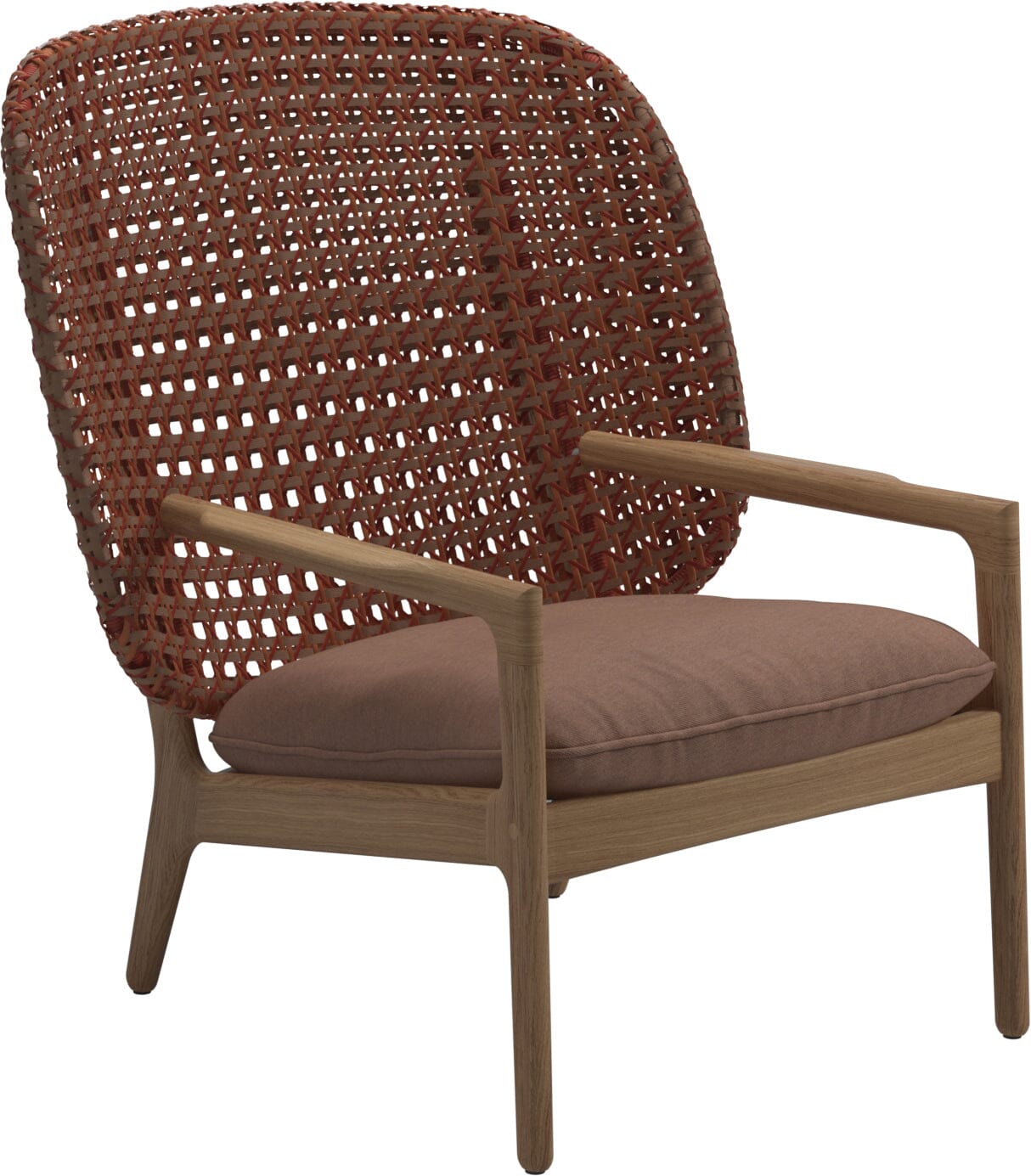 Gloster Kay Fauteuil club - Lounge Chair Haut dossier Copper Grade D (ST) Tuck Cider 0121