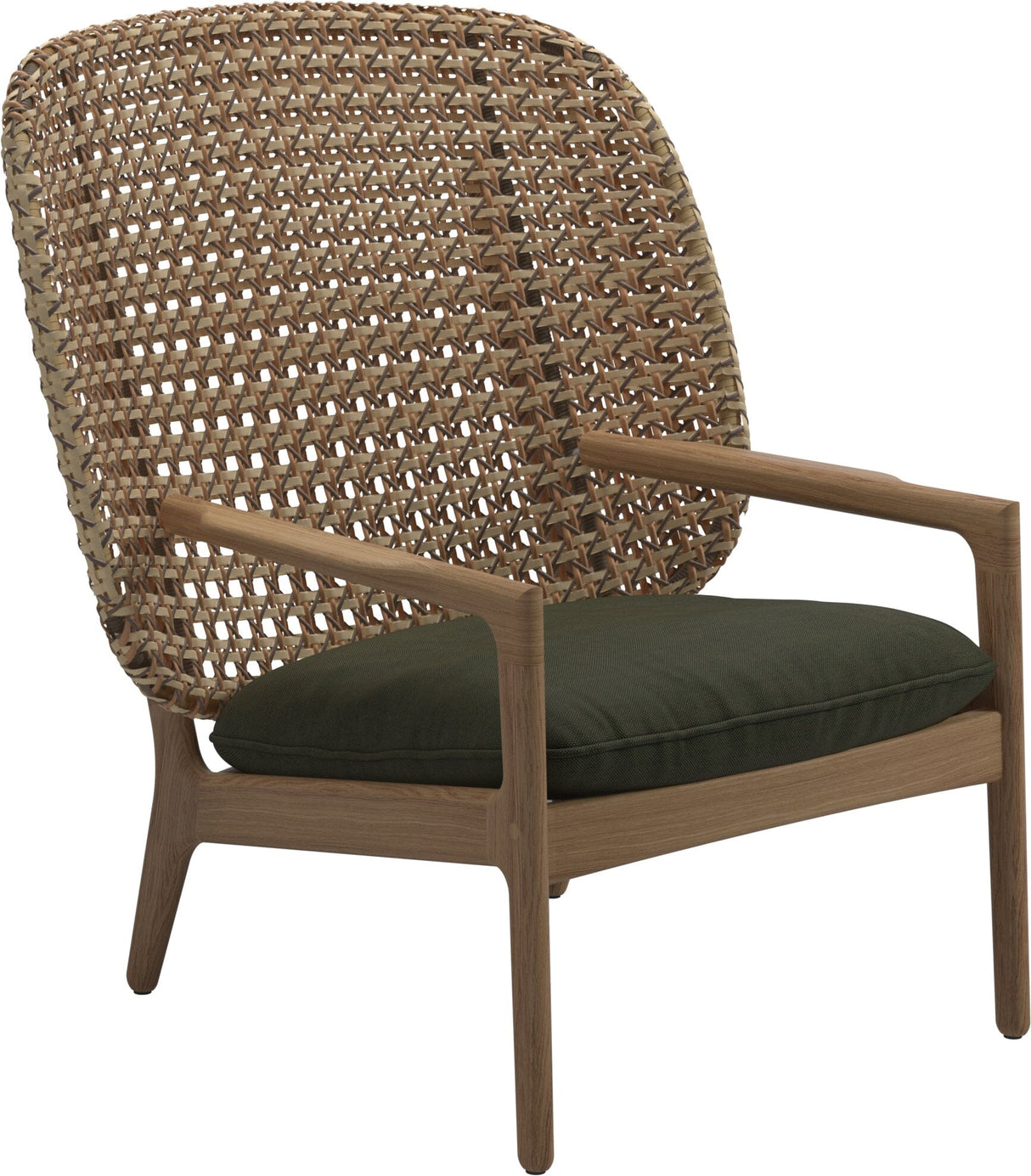 Gloster Kay Fauteuil club - Lounge Chair Haut dossier Harvest Grade B (OP) Fife Olive 0041