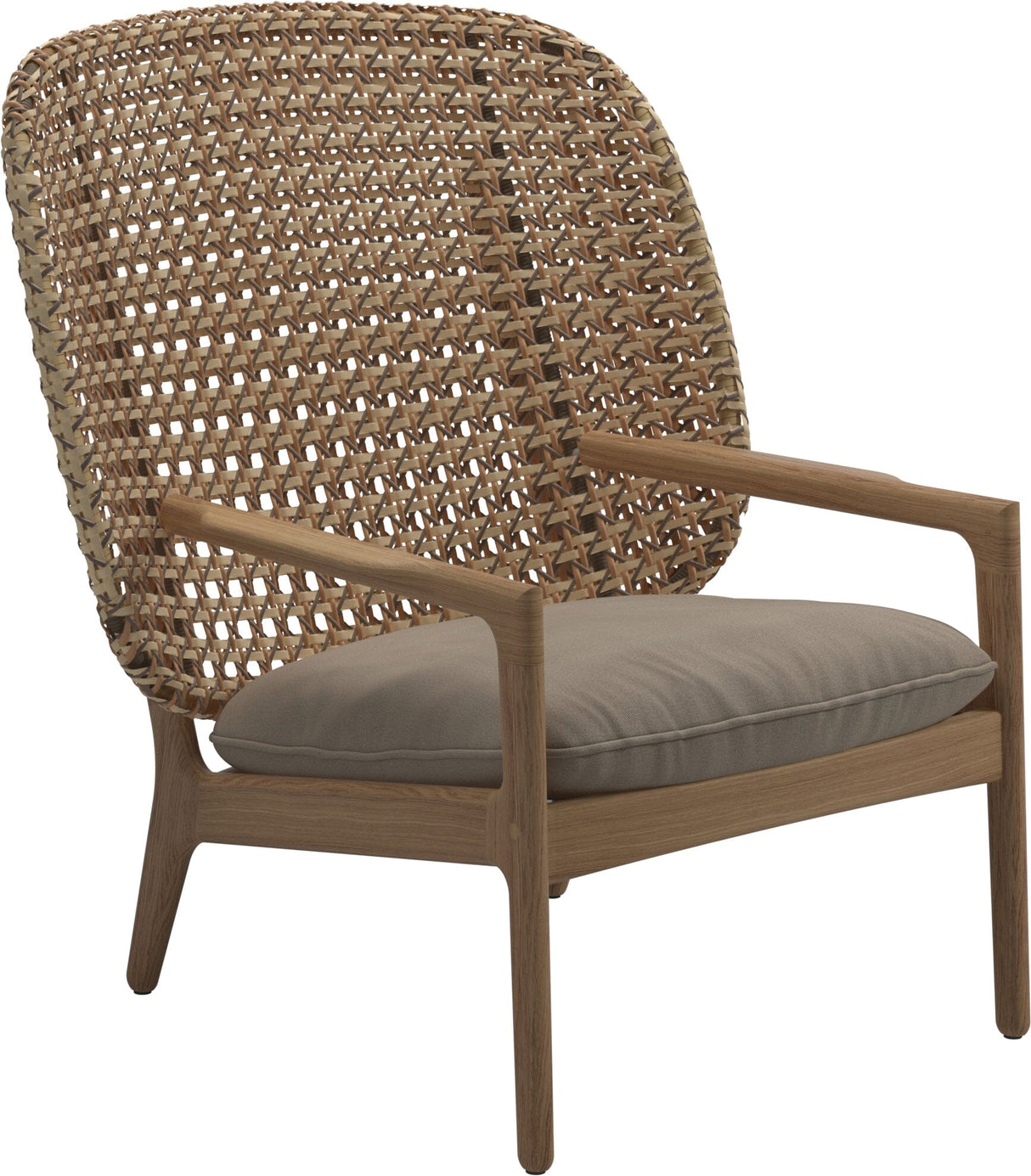 Gloster Kay Fauteuil club - Lounge Chair Haut dossier Harvest Grade B (WR) Blend Sand 0147