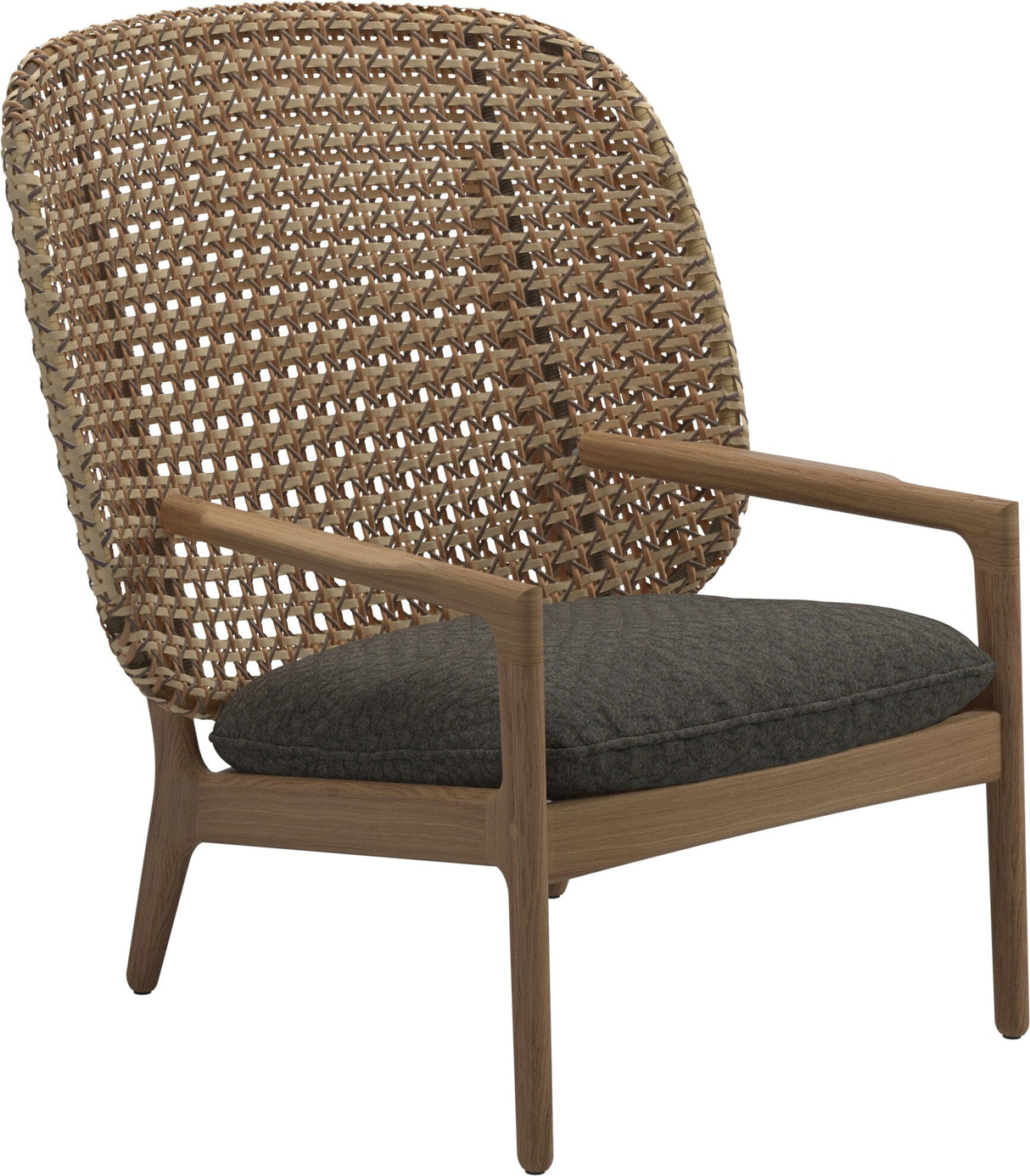 Gloster Kay Fauteuil club - Lounge Chair Haut dossier Harvest Grade D (ST) Wave Quarry 0126