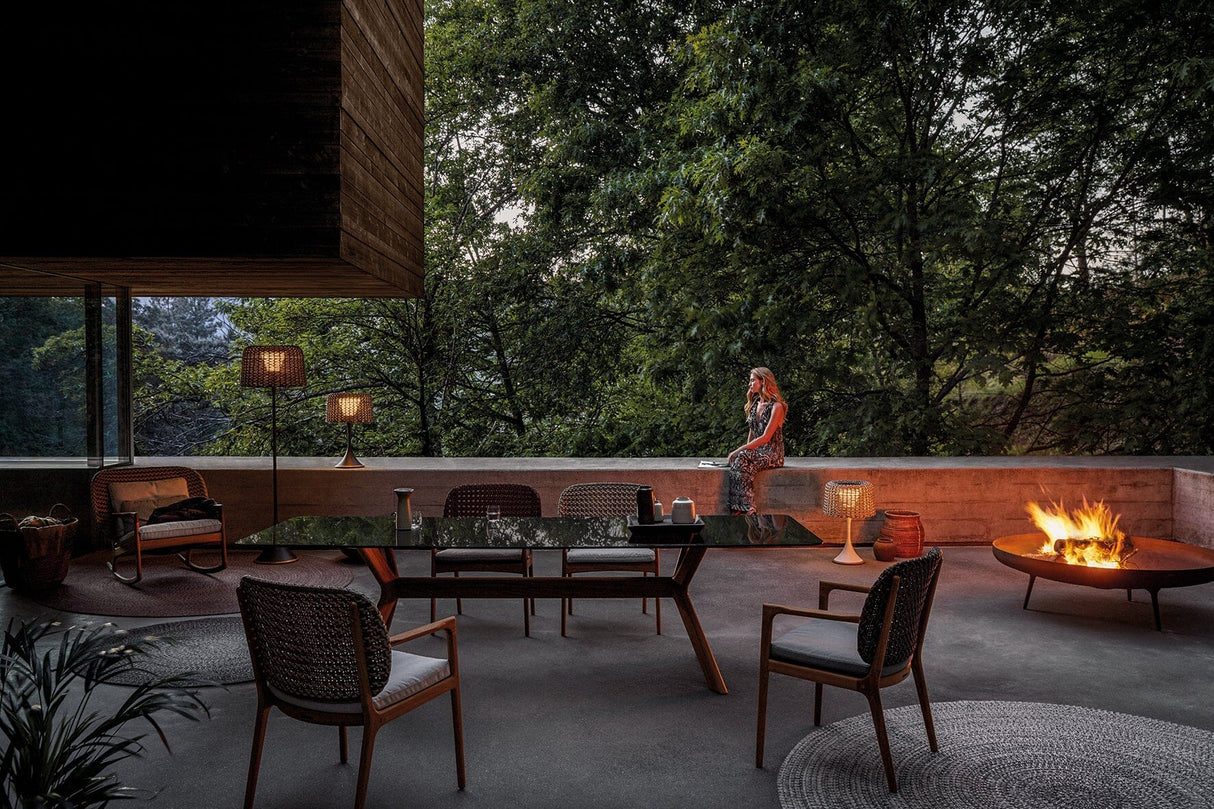 Gloster Kay Fauteuil repas avec accoudoirs Brindle