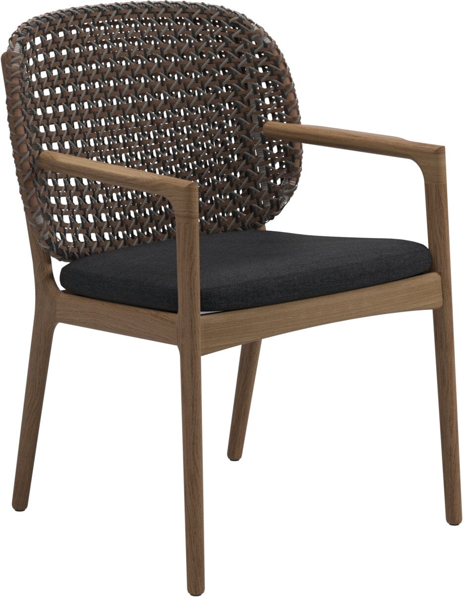 Gloster Kay Fauteuil repas avec accoudoirs Brindle